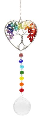 Gemstone Tree Heart Suncatcher , approx. 31 cm