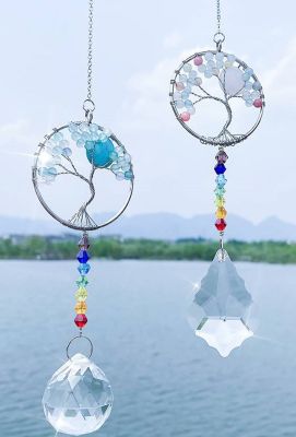 Gemstone Tree Circle Suncatcher, 30 - 34 cm