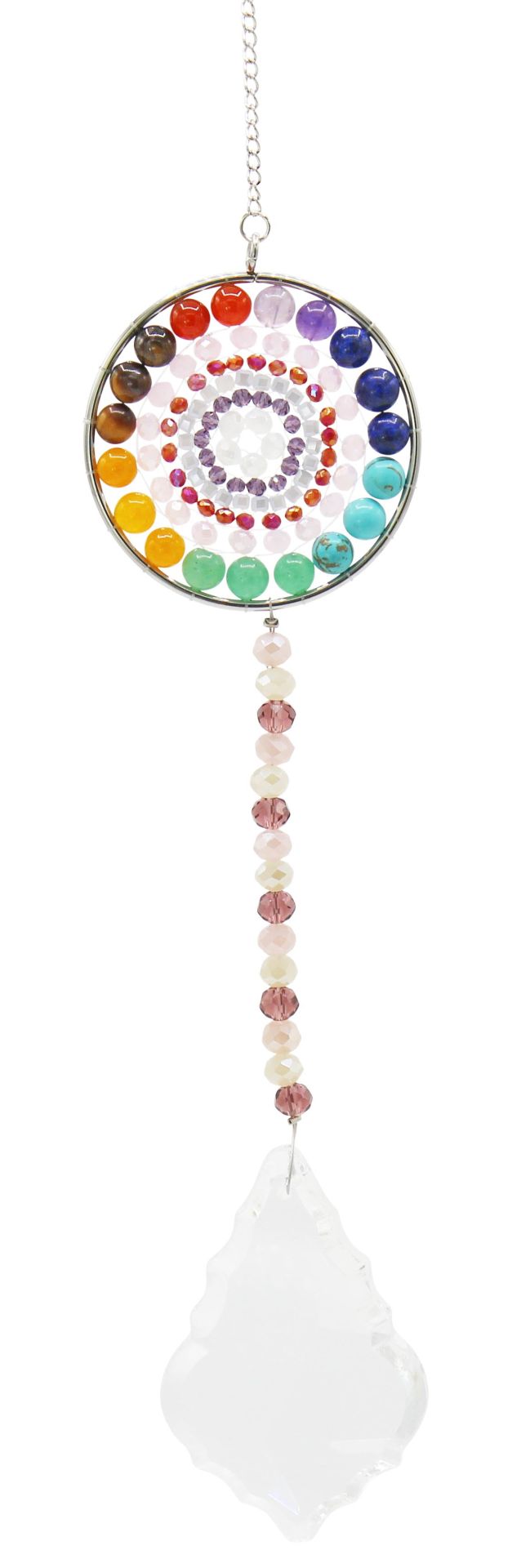 Gemstone Circle Suncatcher, 31 - 36 cm