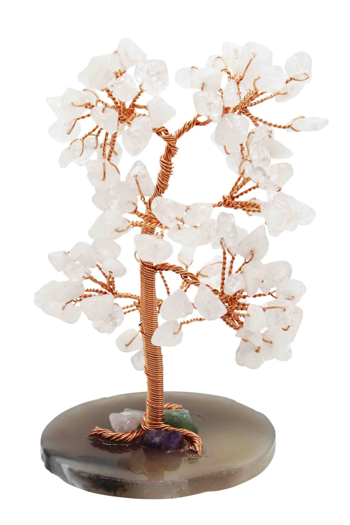 Natural Gemstone Tree of Life, Handcrafted Energy Decor