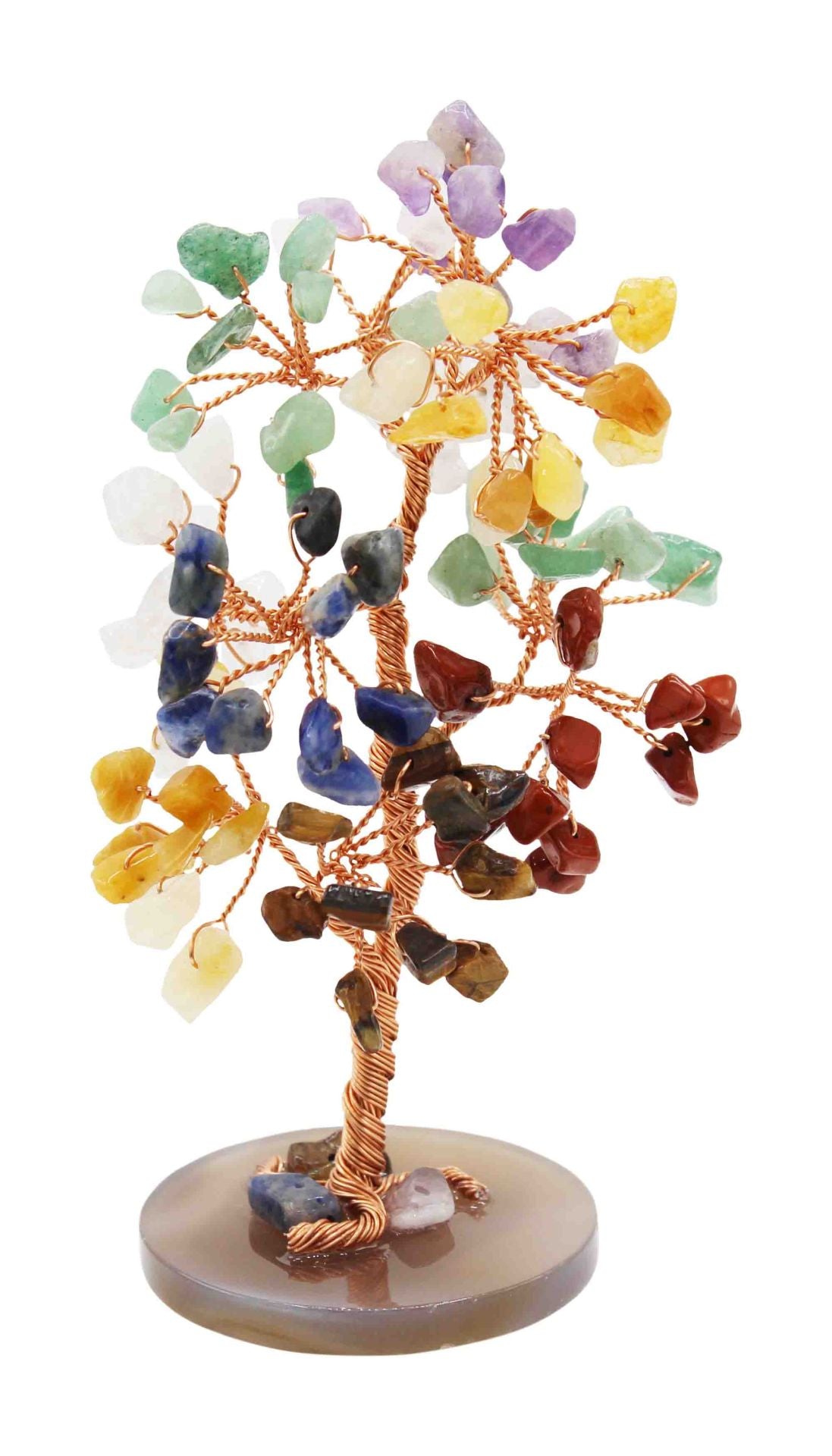 Natural Gemstone Tree of Life, Handcrafted Energy Decor