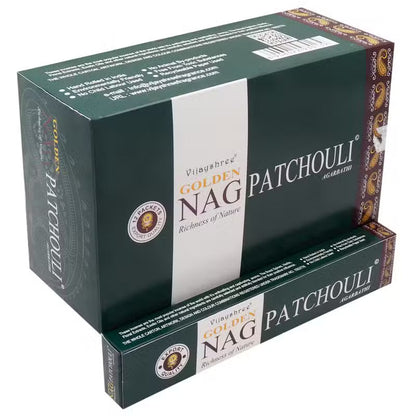 Golden Nag Patchouli Incense – 15 g Pack